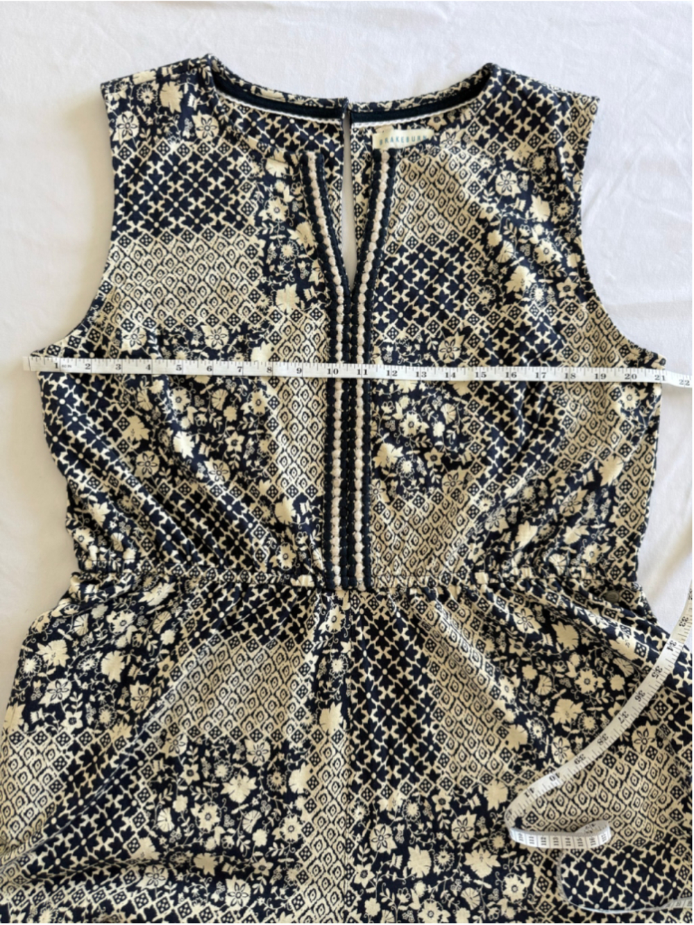 Women's Brakeburn Jumpsuit Size 16 Black Beige Patterned Sleeveless - Picture 11 of 14